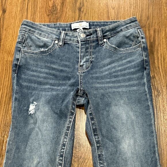 Austin Landing Jeans Junior Womens 3 Rhinestone Star Pockets Western Flare Rodeo - Picture 2 of 11